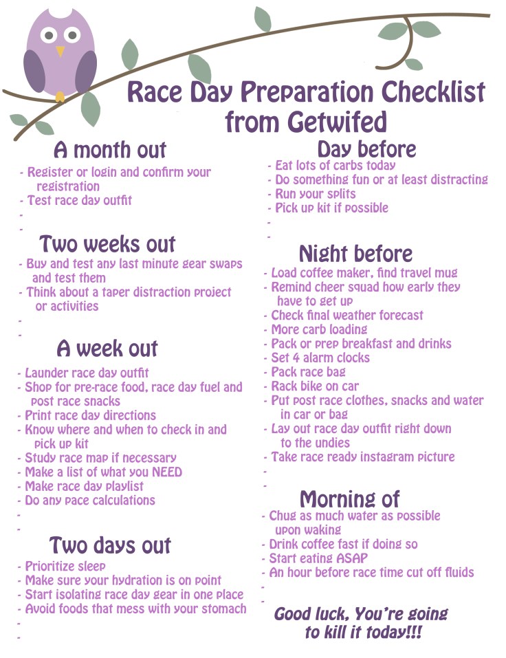 racedaychecklist